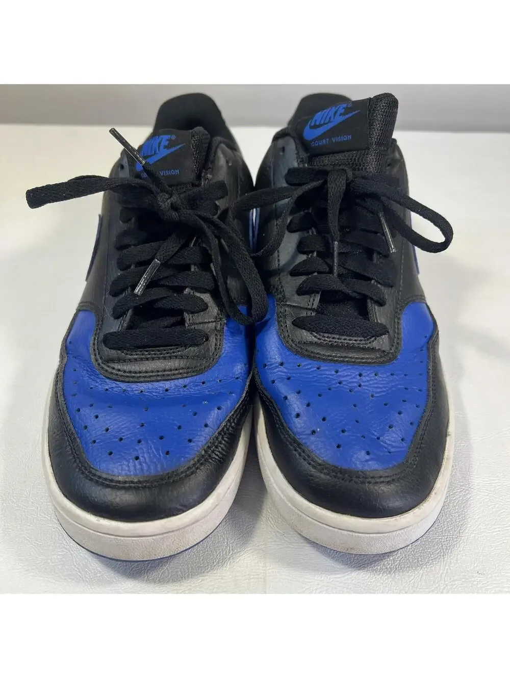 Nike Court Vision Low Men's Sneakers Black/Blue Size 10